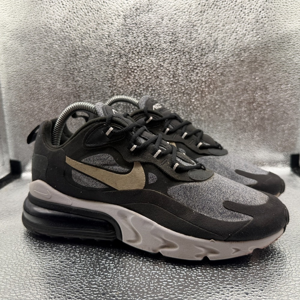 Size 8.5 Nike Air 70 React Black Gray Womens Comfort Running Shoes AT6174-001